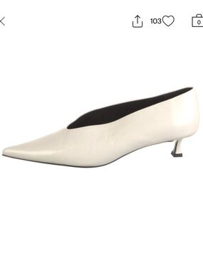 Tony Bianco White Pointed Toe Kitten Heel Mules